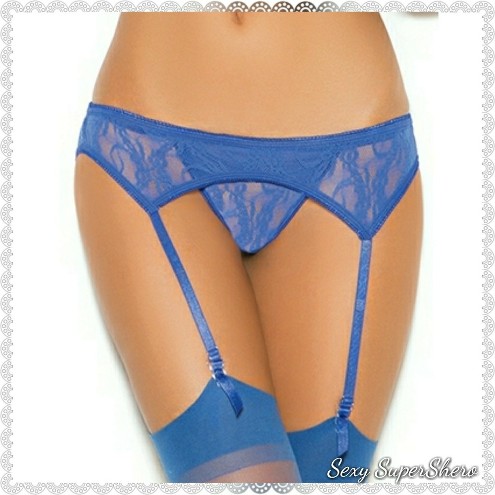 🎊HP!🎉🆕OS Lace Garter Belt & Thong Lingerie Set